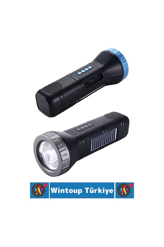 Premium Çok Fonksiyonlu Bluetooth Radyolu Şarjlı Güneş Enerjili Kolay Kavrama Outdoor Kamp El Feneri Çok Renkli