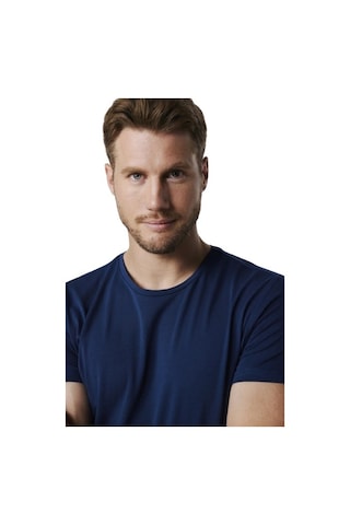 Tudors 27633 Slim Fit Bisiklet Yaka Düz Basic Kısa Kol Erkek Tişört - Lacivert