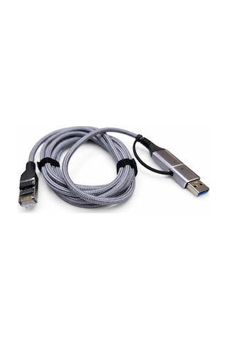 Usb 3.0 Ve Type C - Gigabit Ethernet Adaptörü 2in1 Usb 3.0 Type C 10/100/1000