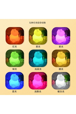 Teltree Büyük Boy Heykel Usb Şarjlı Kumandalı Silikon Gece Lambası - Otomatik Kapama, 1200mah Pil, 0.3-0.8w - Oturma Odası, Yatak Odası, Masaj Aydınlatması Diğer