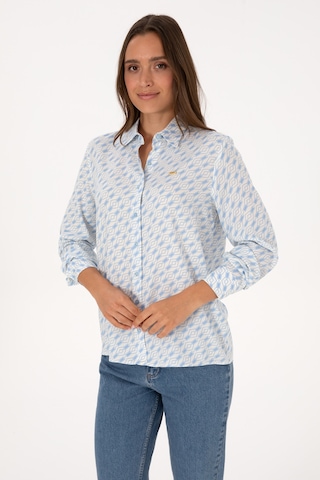 U.s. Polo Assn. Kadın Açık Mavi Gömlek Desenli 50316370-vr003 Acık Mavı