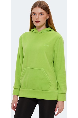 Slazenger SASSA IN Kadın Kapüşonlu Cepli Nane Polar