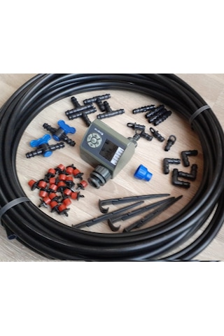 Verve Elektronik Bahçe Sulama Sistemi Ful Set 20 Metre Hortum