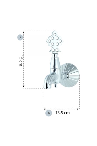 Lpd İkili Osmanlı Musluk Krom 1/2 Krom