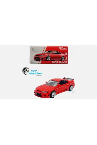 Pop Race 1:64 Nissan Gtr R33 Nismo 400r Red Pr64-91