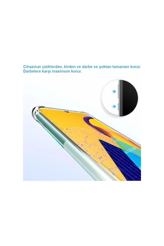 Hepsi Ally Samsung Galaxy Uyumlu M30s Anti-drop Darbe Emici Silikon Kılıf- 5775 Najmaddin Şeffaf
