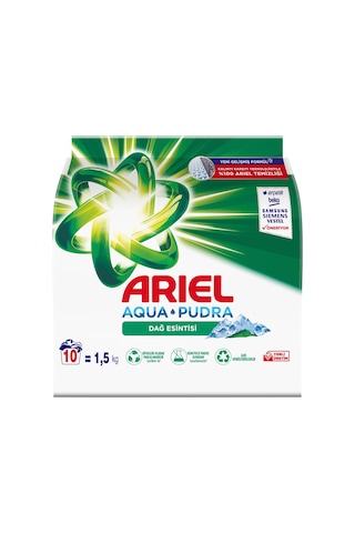 Ariel Aquapudra Toz Çamaşır Deterjanı Dağ Esintisi 10 Yıkama 1500 G