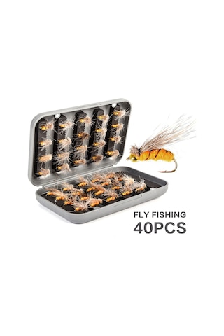 Reedark Leo A6 Model Uçak Olta İğneleri - Büyük Böcek Taklitli, 40 Adet Kutulu, Dayanıklı Malzeme, Tüm Su Tiplerinde Kullanım