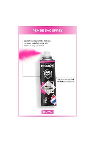 Ossion Premium Barber Line Pembe Renkli Saç Spreyi 150 Ml