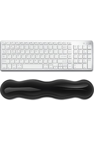 Soğuk Silikon Klavye Bilek Desteği Mouse Pad Bilek Yorgunluğunu Giderir, Spec: Büyük Şeffaf Gri