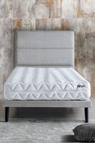 Niron Slim Pocket Yatak Seti - 80x180 Tek Kişilik Paket Yaylı Yatak, Metal Baza Ve Başlık Takımı