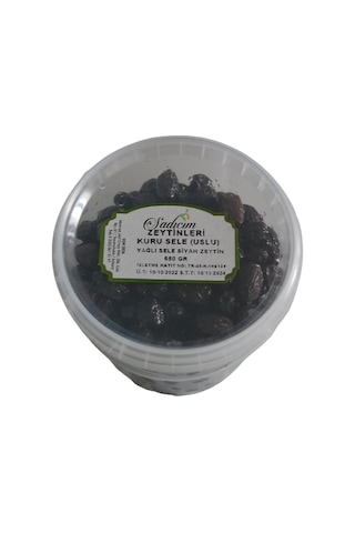 Sadıcım Kuru Sele (TUZSUZ) Siyah Zeytin USLU 650 GR
