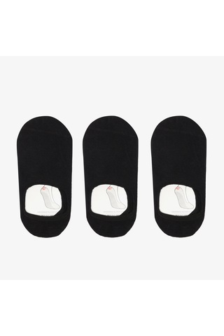 Unıted4 Unisex 3'lü Siyah Babet Çorap U3ss10000