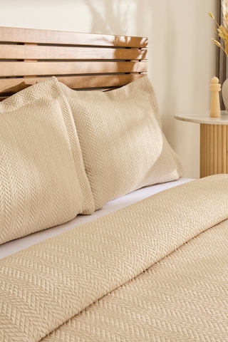 Kaşmir Home Infınity Çift Kişilik Yatak Örtüsü Takımı Bej Bej