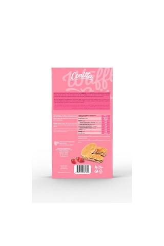 Conitta Waffle Crisps Çilek Kremalı Ve Sütlü Çikolatalı Çıtır Gofret 100 Gr. 1 Paket
