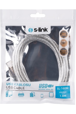 S-Link Sl-160M USB Kablosu M/M 1.8M
