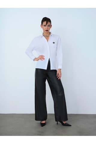 LOFT Loose Fit Kadın Gömlek U.kol Lf2036508 Q1.v1 Beyaz