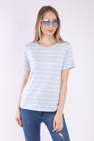 Neslice Kadın Basic Yaka Kısa Kol T-Shirt