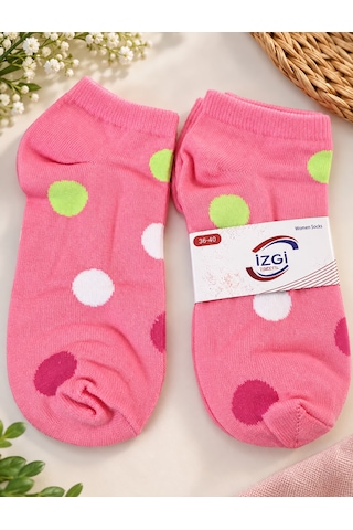 Orbis Tarzın Dünyası Kadın Puantiyeli Pembe Patik Çorap