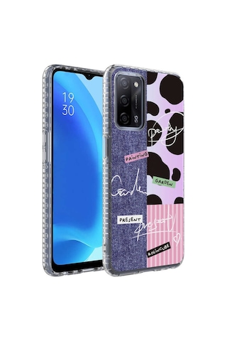 Oppo A54 4G Kilif Airbag Kenarli Renkli Desenli Elegans Kilif 561996996