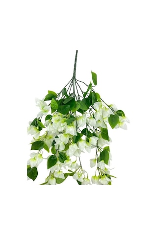Yapay Çiçek Beyaz Begonvil Çiçeği 8dallı 70cm Sarkan Çiçek