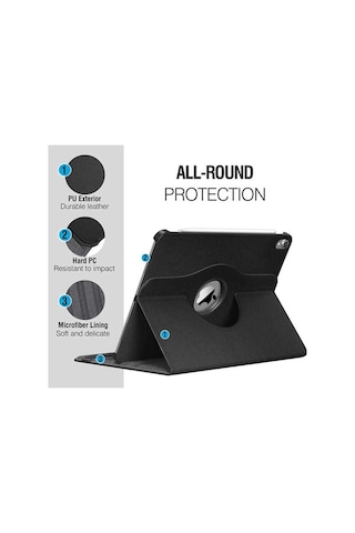 Apple Uyumlu iPad Pro 12.9 '' 3. Nesil 360 Dönebilen Standlı Case Kılıf A1876 A2014 A1895 A1983