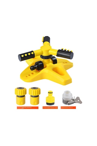 Springsun 360 Derece Döner Otomatik Sulama Sprinklerı, Villa Bahçe Çim Alani İçin Seri Bağlanabilir, Hafif Ve Dayanıklı Malzeme, Tam Otomatik İşlev