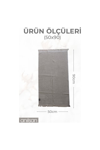 4'lü Bej Jelena El Havlusu - 50x90 Cm, 225 Gr, %100 Pamuk, Spa Ve Otel Havlusu, Günlük Kullanıma Uygun Bej