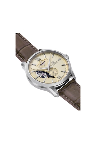 Orient Star Re-av0b10g00b Kurmalı Otomatik Deri Kahverengi 10 Atm Safir Cam 41 Mm Erkek Kol Saati Gri