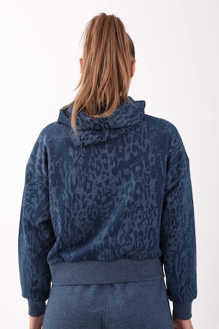 Maraton Sportswear Oversize Kadın Kapşonlu Uzun Kol Basic Navymelanj Sweatshirt 21423-navymelanj