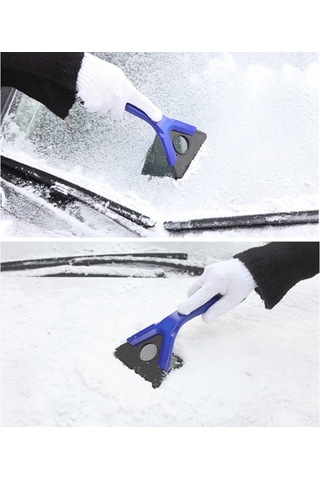 Adet Araba Cam Kar Küreği Çok İşlevli Kar Buz Don Küreği Silecek Koruma Kaymaz Saplı Kış Kar Kazıyıcı