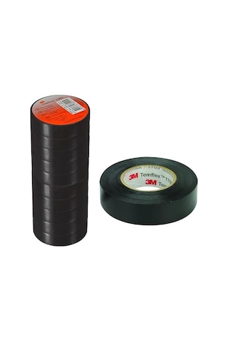 Temflex 1300e Siyah 10'lu Paket Pvc Izole Bant 0.13x19x0.13mm