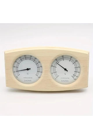Honeybeeshop Sweathouse Sauna Sıcaklık Nem Göstergesi Seti Fıstık Çamı Spa Gerçek Zamanlı Ölçüm