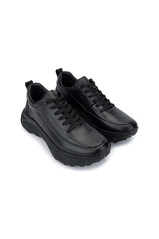 Tamer Tanca Erkek Hakiki Deri Siyah Antik Sneakers & Spor Ayakkabı 381 20378 Erk Ayk Sk24-25 Sıyah Antık Siyah