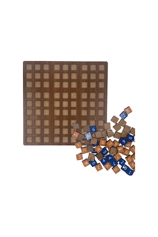 Beeri 9 Bölümlü Ahşap Sudoku Eğitici Oyun Seti