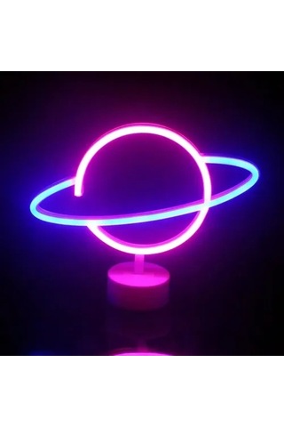 Hubrendy Emin Neon Işıklı Satürn Lamba Pil + Usb 16022316