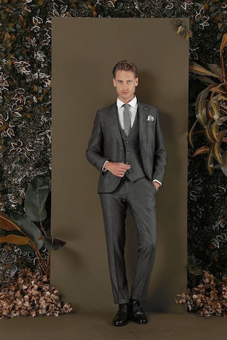 Efor Tk 876 Slim Fit Füme Klasik Takım Elbise Füme