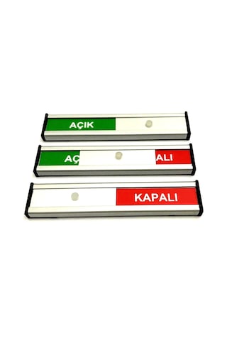 Açık - Kapalı Tabelası Kapı Isimliği Yönlendirme Levhası Sürgülü