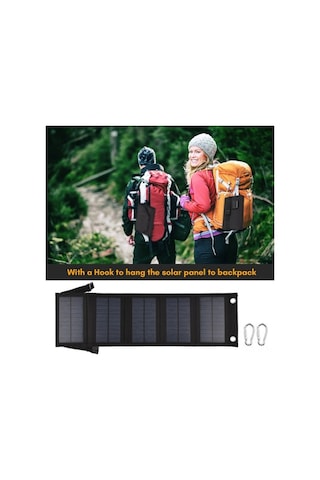 Pazly 10w Katlanabilir Taşınabilir Güneş Paneli Yüksek Verimli Usb Portlu Güneş Modülü