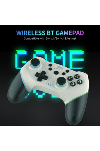 Xindoker Switch İçin Kablosuz Bluetooth Oyun Kolu - Çift Motor Titreşimi Ve 6 Eksenli Hareket Algılama - Switch/switch Lite Uyumlu Sarı