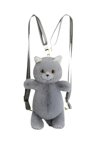 NessiWorld Küçük Kedi Sırt Çantası Gri