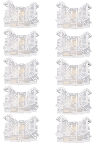 Ximistore9 10 Adet 3pin 10mm Cob Led Şerit Bağlayıcı - Kaynağımsız, Pc Malzeme, Sorunsuz Bağlantı, Ev/ofis Uygun