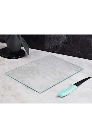 Saydam Cam Kesme Tahtası - Kesme Tablası 30 x 40 CM