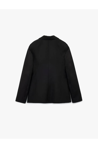Koton Cepli Düğmeli Kruvaze Siyah Kadın Blazer Ceket 6wak50060uw Siyah