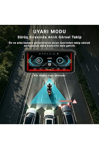 İdragon M12 6.25" Motosiklet Carplay & Android Auto Ekranı, Ön-arka 2k Kamera, Tpms Destekli, Kablosuz Bağlantı, Ip67 Su Geçirmez Diğer