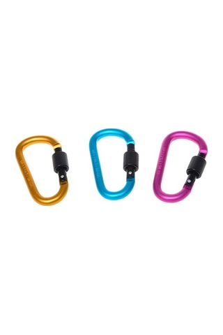 Besthome1 8cm Kilitli D Halka Karabina, Hafif Alüminyum, 30kg Kapasite, Çelik