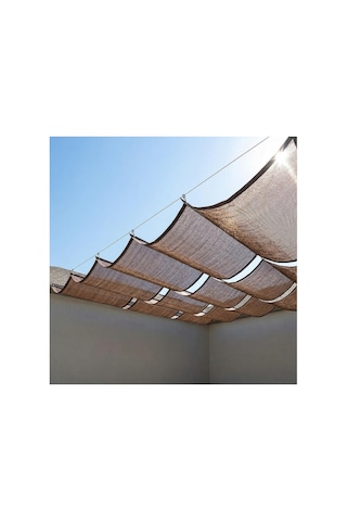Dış Mekan Dalga Teleskopik Tente, Veranda, Bahçe, Teras, Sundurma İçin U Şeklinde Geri Çekilebilir Güneşlik, Uv Dayanımlı Hdpe Kumaş, Çatı Örtüsü Değiştirme İçin Diğer
