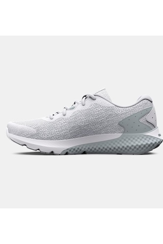 Under Armour UA Kadın W Charged Rogue 3 Knit Spor Ayakkabı 3026147-102 Beyaz - Gri