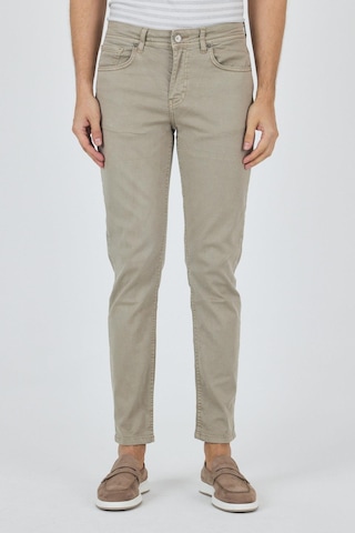 İmza Koyu Bej Pamuklu 5 Cep Casual Slim Fit 5 Cep Pantolon 1003250318 KOYU BEJ