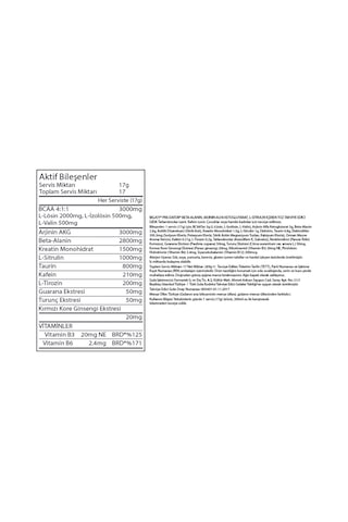 Pre-workout Predator Orman Meyveleri 17 Servis 289 Gr -advanced Blend Preworkout Aromasız